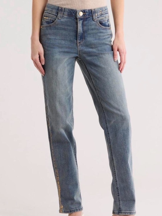 Democracy Denim - Democracy "Ab"solution High Rise Boyfriend Gold Metallic